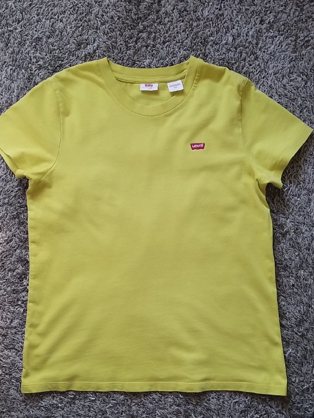 Levi's Lime Yellow Logo Crewneck Tee